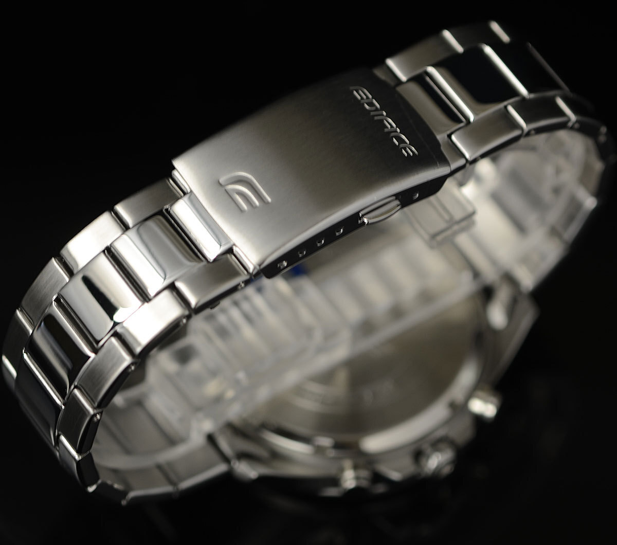 new goods 1 jpy Casio reimport EDIFICE Edifice Europe and America model .. black 100m waterproof chronograph wristwatch unused CASIO men's 1 start genuine article 