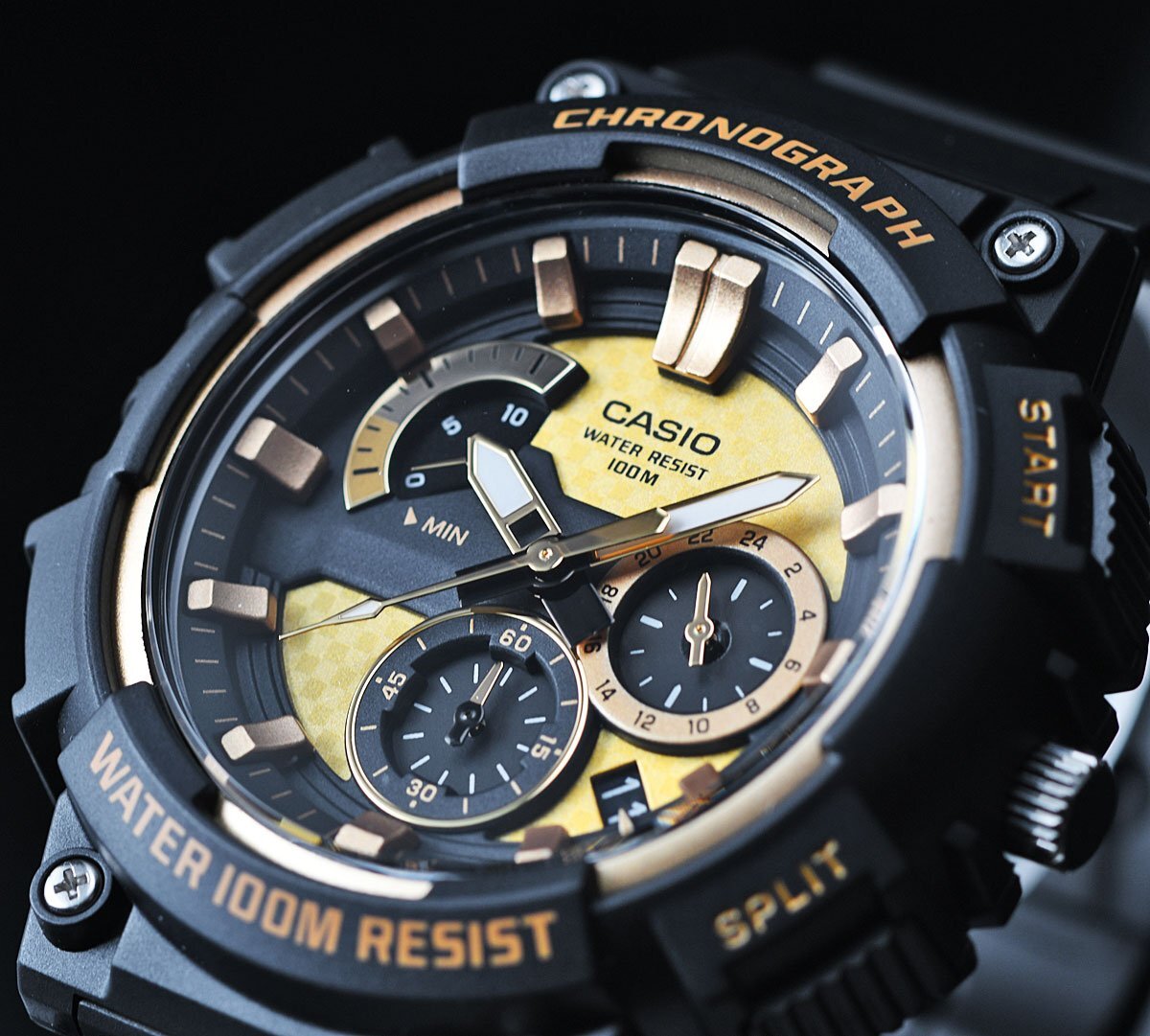  новый товар 1 иен реимпорт Casio самый новый продукт легкий хронограф 100m водонепроницаемый Gold Retrograde очень редкий в Японии не продается не использовался мужские наручные часы редкий иностранная модель 