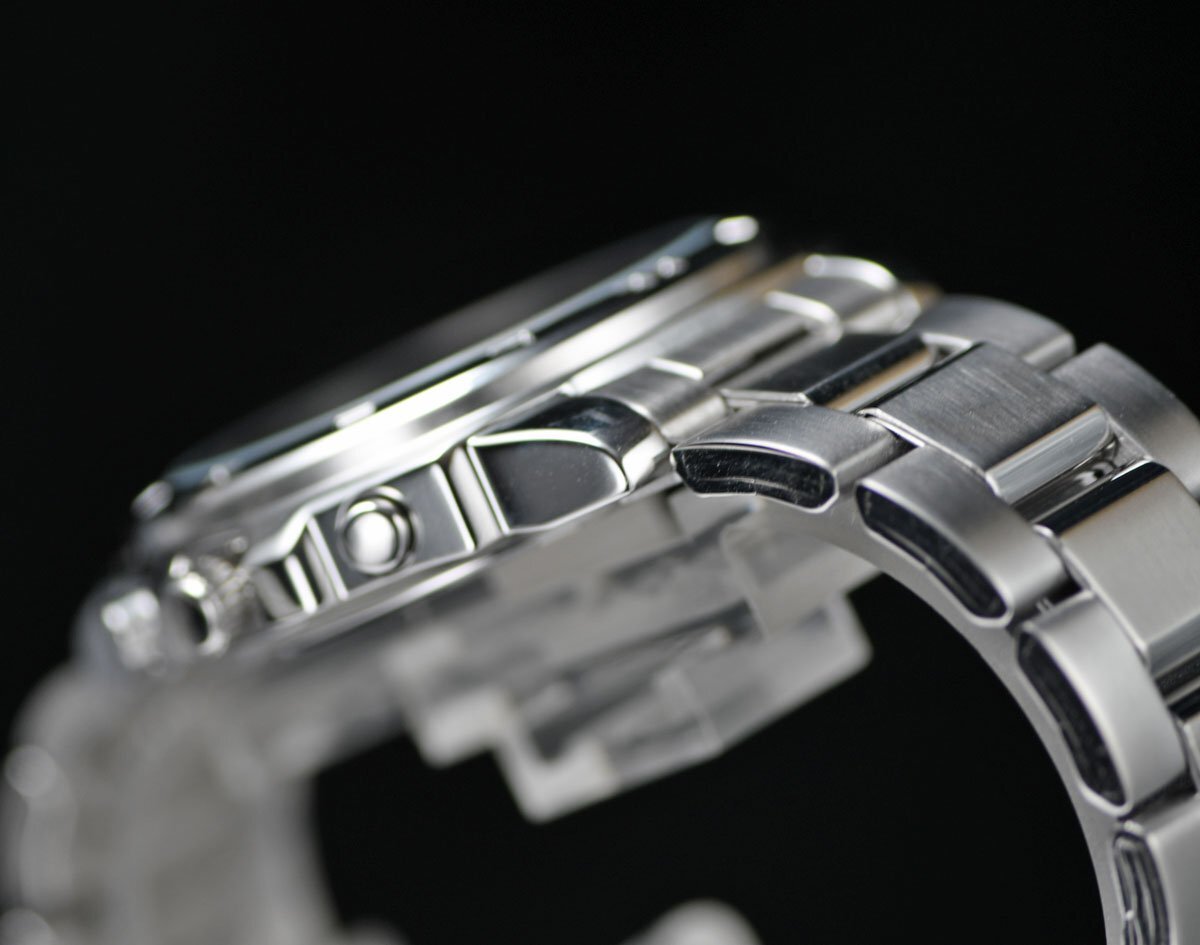 セイコー新品1円 逆輸入 ブルーメタリック メーカー正規1年保証 純正箱付き 50m防水 クロノグラフ 腕時計 未使用 SEIKO メンズの画像5