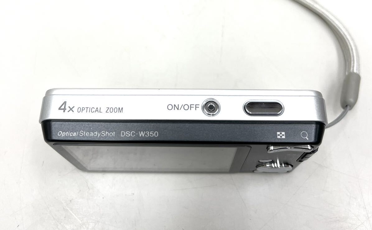 HM◆ 通電確認済 SONY ソニー Cyber-shot DSC-W350 サイバーショット コンパクトデジタルカメラ シルバー バッテリー 充電器 付き_画像5