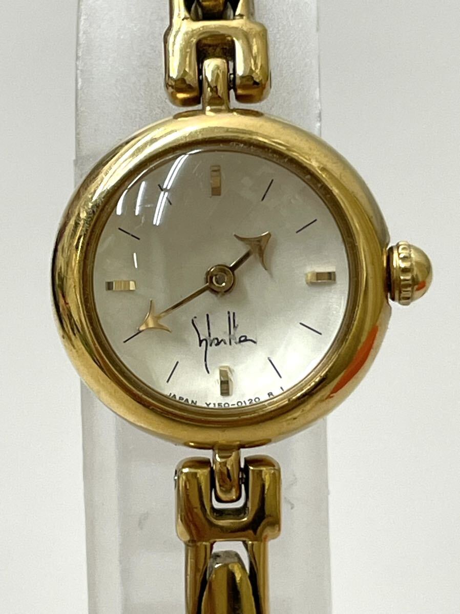 AR☆ 動作未確認 Sybilla シビラ 腕時計 Y150-0030 ゴールド 文字盤 白 箱付き 説明書付き レディース 時計_画像3