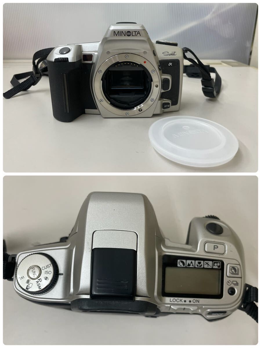 BR☆ 動作未確認 MINOLTA a-Sweet ボディ レンズ AFズーム28-80mm F3.5-5.6Ⅱ AFズーム 75-300mm F4.5-5.6Ⅱ 鞄 フィルムカメラ ミノルタの画像2