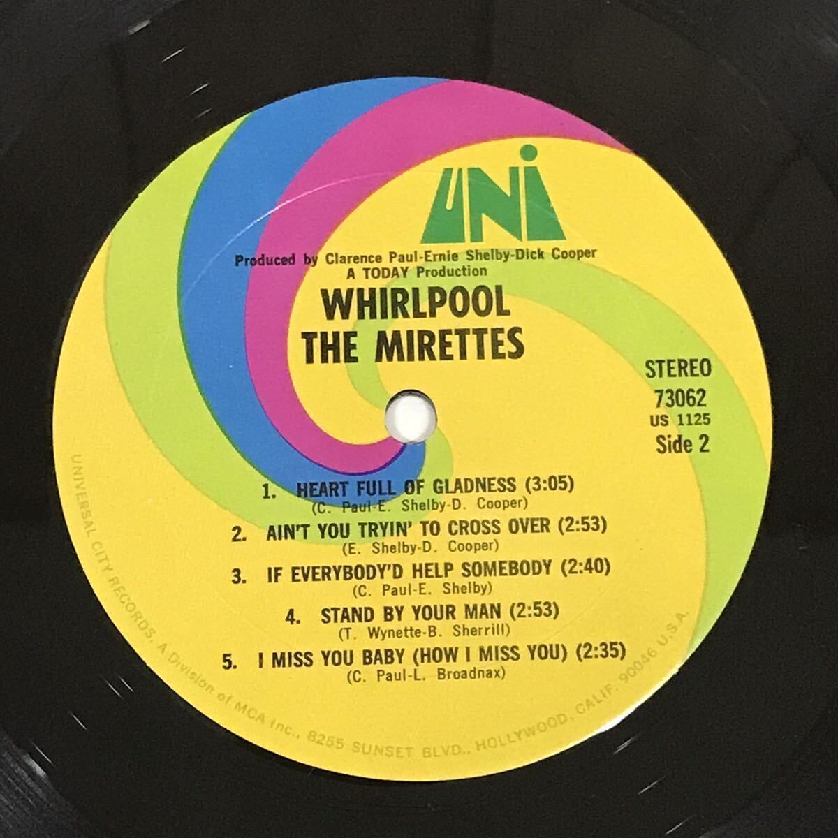 RARE SOUL “PETE ROCK”ネタUSオリジナル盤THE MIRETTES / WHIRLPOOL on UNI RECORDS レアソウル SISTER FUNK US ORIGINAL PRESS_画像8