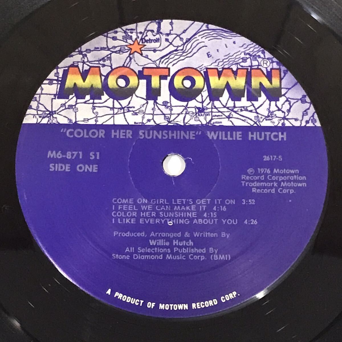  shrink attaching NM- beautiful record US original record WILLIE HUTCH / COLOR HER SUNSHINE on MOTOWN *I LIKE EVERYTHING ABOUT YOU~ compilation RICK ROSS joke material 