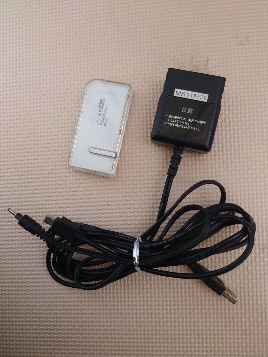 【ジャンク品】通電確認済み SIGMA APO USB 2.0 HUB SHBH-4WH アダプター付き 4ポート ハブ シグマ_画像1