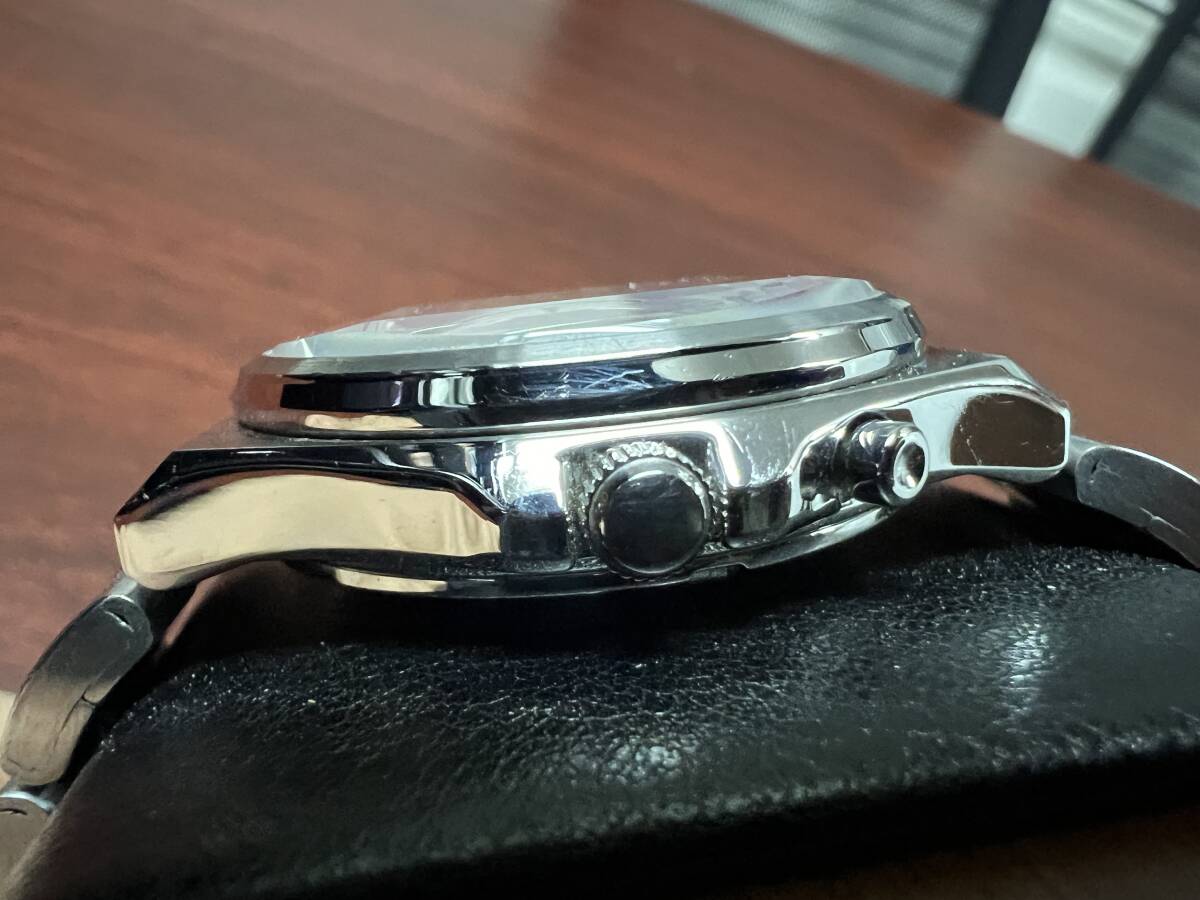 希少 ORIENT オリエント EM5M-C5 CA デイデイト ピンク文字盤 カットガラス スリースター メンズ腕時計 自動巻き 美品