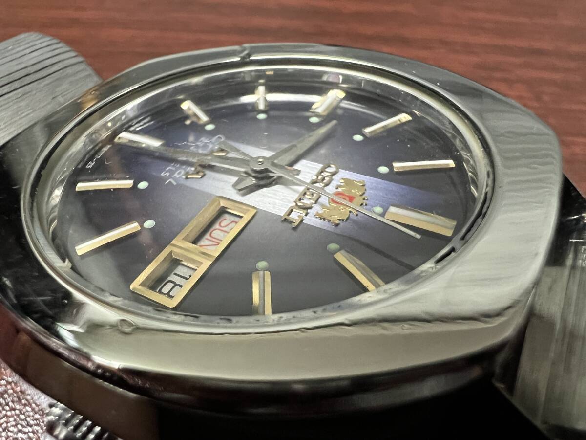 ORIENT オリエント AAA クリスタル 27石 H429-18270 紫文字盤 デイデイト 自動巻き メンズ腕時計