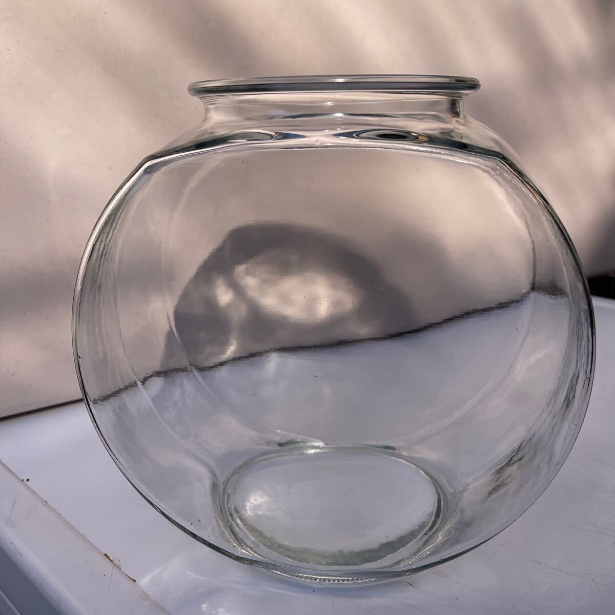 me Dakar горшок круглый аквариум цветок основа аквариум стекло Showa Retro ширина примерно 20. высота примерно 22.. диаметр примерно 10. глубина примерно 12.si-7
