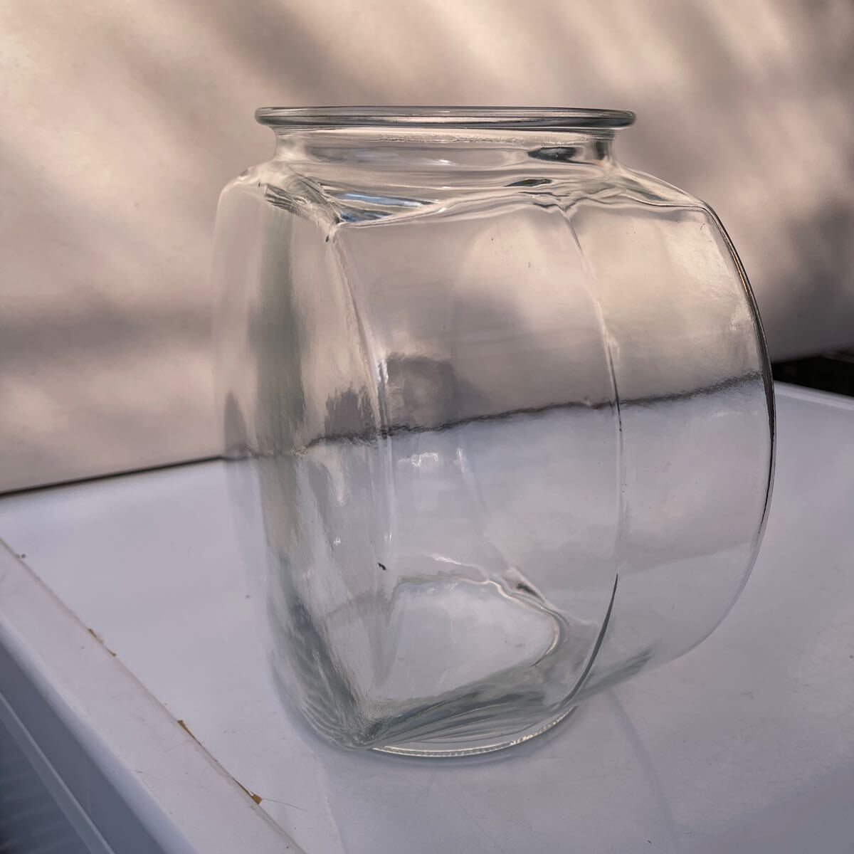 me Dakar горшок круглый аквариум цветок основа аквариум стекло Showa Retro ширина примерно 20. высота примерно 22.. диаметр примерно 10. глубина примерно 12.si-7