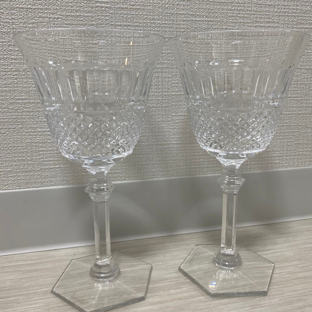 バカラ  グラス ペア 中古 箱なし  ワイングラス Baccarat