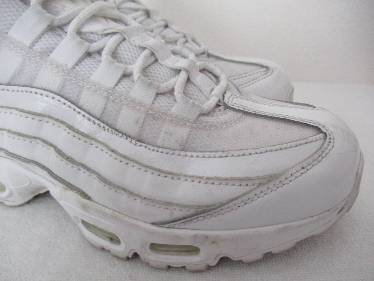 ★NIKE WMNS AIR MAX 95*ナイキウィメンズエアマックス95★307960-108 TRIPLE WHITE スニーカー 25.0cmの画像8