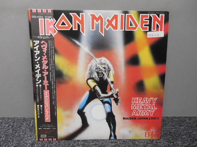 IRON MAIDEN* iron Maiden /he vi metal * Army * Japan * live ( obi equipped * domestic record ) LP record *EMS-41004