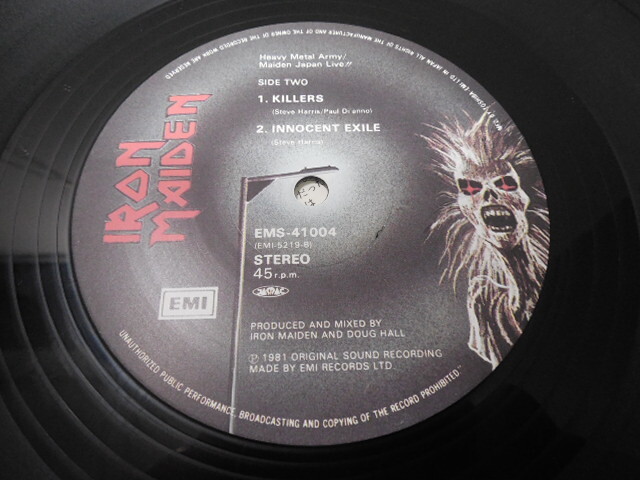 IRON MAIDEN* iron Maiden /he vi metal * Army * Japan * live ( obi equipped * domestic record ) LP record *EMS-41004