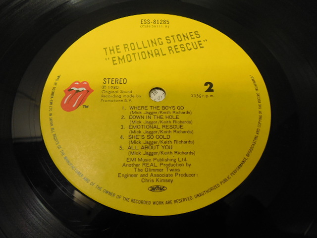 THE ROLLING STONES・ザ・ローリングストーンズ / EMOTIONAL RESCUE (国内盤) 　 　 LP盤・ESS-81285_画像9