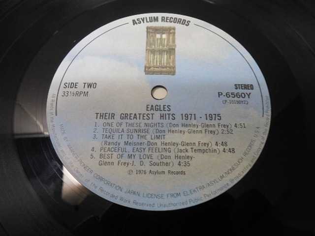 EAGLES・イーグルス / THEIR GREATEST HITS 1971-1975 (国内盤) 　 　 LP盤・P-6560Y_画像7