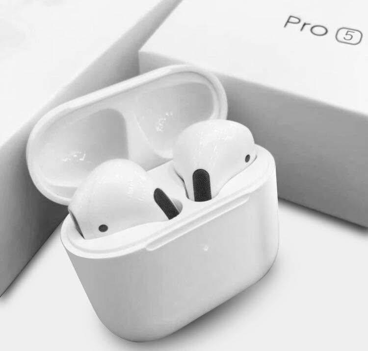 1円【2024最新】AirPods Pro型 Pro 黒 ワイヤレスイヤホン Bluetooth TWS 充電ケース付 高品質 Android iPhone 8 X 11 12 13 14 15.の画像2