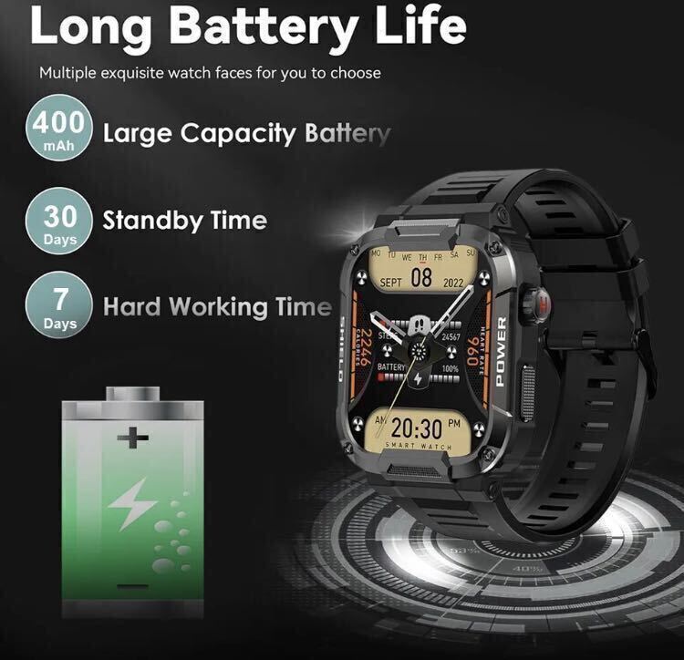 [1 иен ] новый товар MELANDA смарт-часы хаки силикон ремень Bluetooth армия для стандарт милитари модель телефонный разговор c функцией водонепроницаемый поступление здоровье управление 