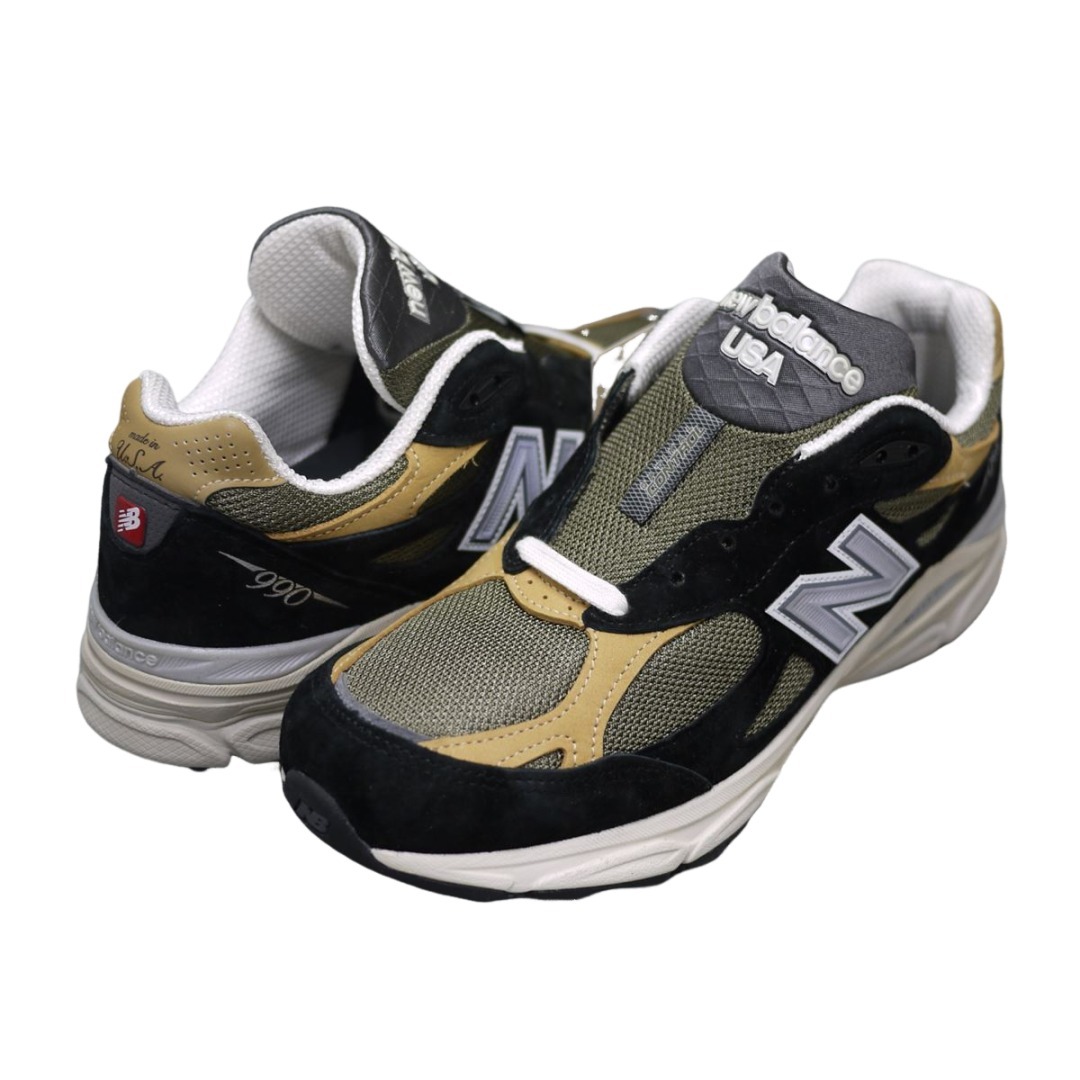 新品US正規 ニューバランス M990BB3 v3 (US10/28cm/ワイズD) ブラック new balance Made in USA メンズ / 24as901_画像2