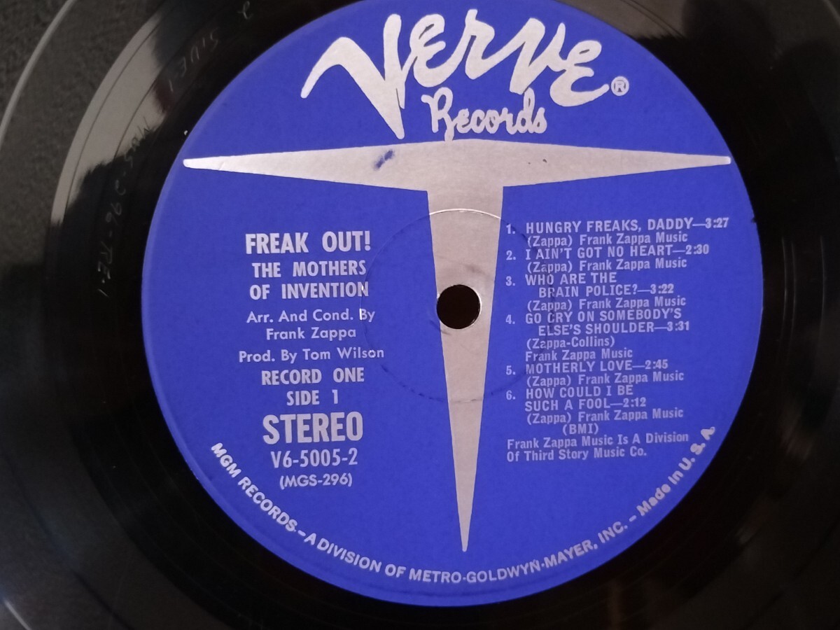 ★Mothers of invention/Frank Zappa★Freak Out!/US盤レコード/青ラベル ヴァーヴ/Verve/V6-5055-2/Rock/Doo Wop/Stereo/2枚組の画像4