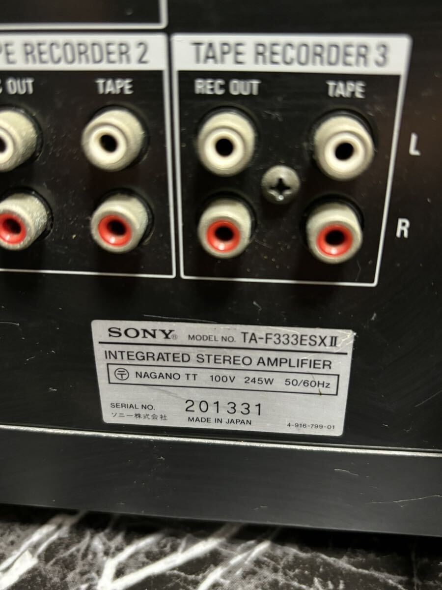 SONY プリメインアンプ TA-F333ESXⅡ 通電のみ確認 オーディオ機器 _画像6