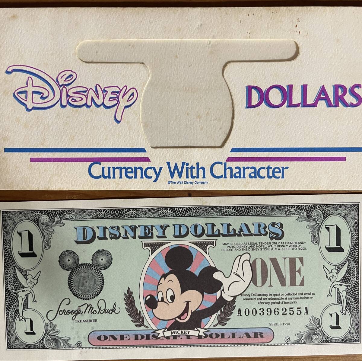 ディズニーダラー １ドル札 1枚 ロサンゼルスディズニーランド　1990年_画像1