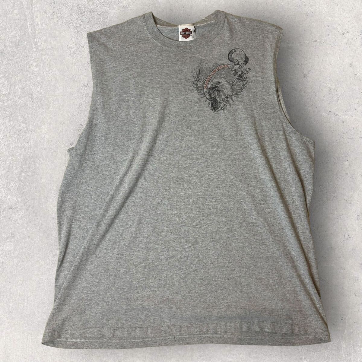 Harley-Davidson Harley Davidson tank top gray 2XL 2009 USA made no sleeve 