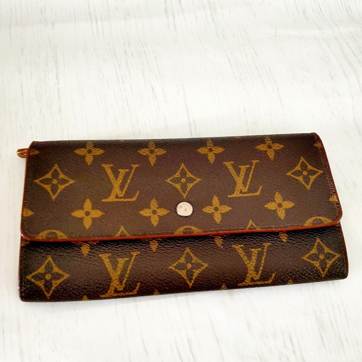  長財布 1円 LOUIS VUITTON ルイヴィトン モノグラム ポシェット ポルトモネ クレディ 二つ折り 長財布 ウォレット サイフ_画像1