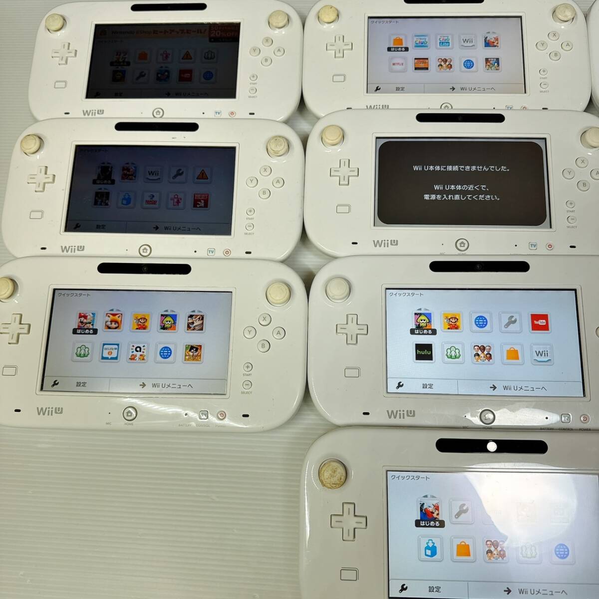 1円スタート 通電確認済10台 任天堂 ニンテンドー WiiU ゲームパッド WUP-010 10台 .まとめ 動作未確認　ジャンク_画像3