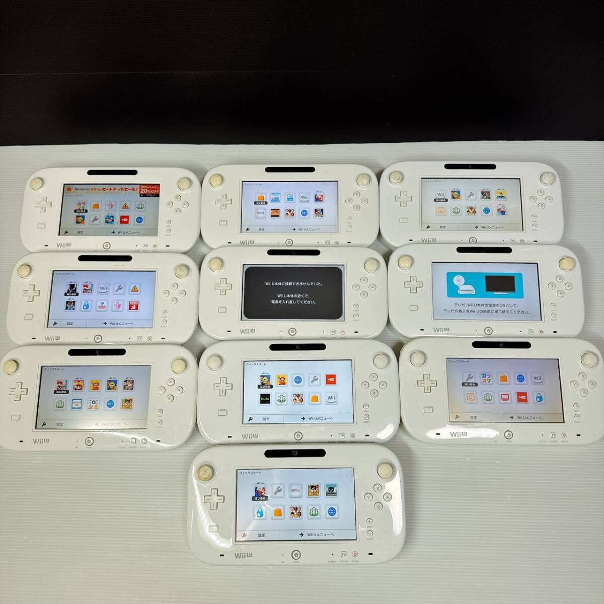 1円スタート 通電確認済10台 任天堂 ニンテンドー WiiU ゲームパッド WUP-010 10台 .まとめ 動作未確認 ジャンクの画像10