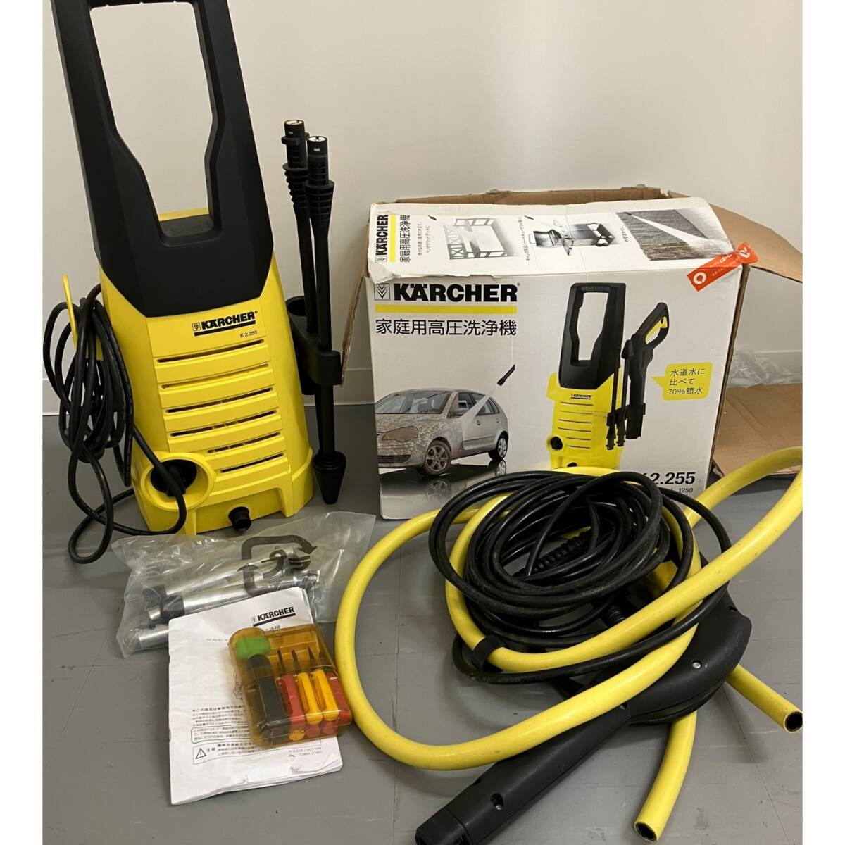 KARCHER K2.225 ケルヒャー 高圧洗浄機 家庭用高圧洗浄機 中古品 洗車 屋外 掃除_画像2