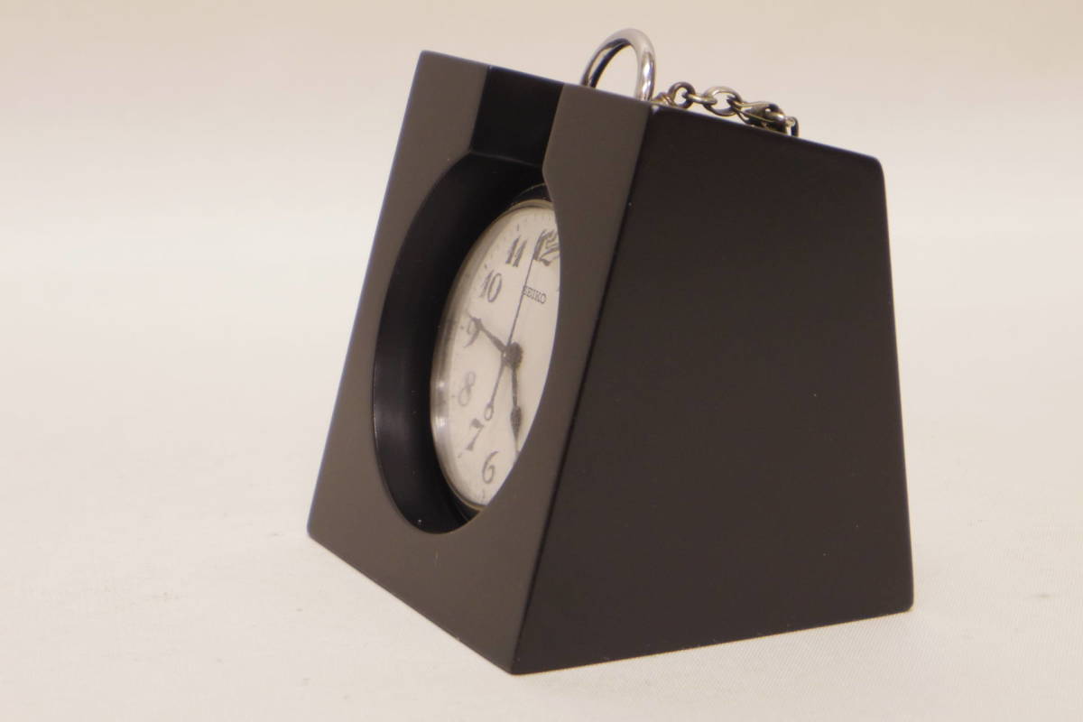  non-standard-sized mail, railway clock stand ( small ), mahogany deep stain urethane matted, imitation leather cushion 