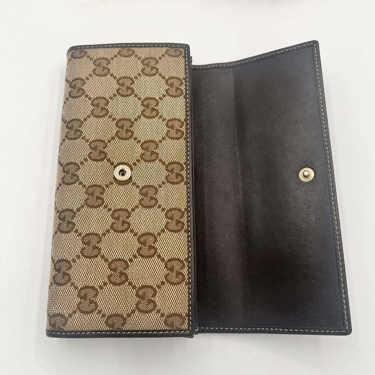 極美品！グッチGUCCI GGキャンバス　インターロッキング　ラブリーハート　長財布　ファスナー