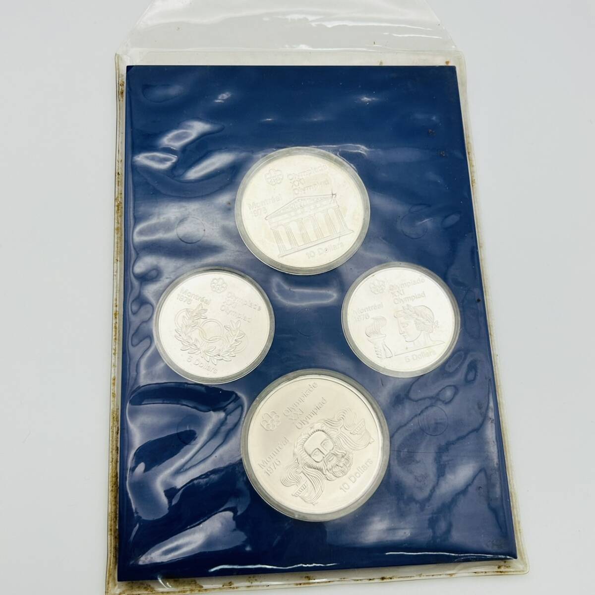 【A353】銀貨　モンロチオールオリンピック　1976年　貨幣セット　記念硬貨　5ドル　10ドルセット　保管品_画像2