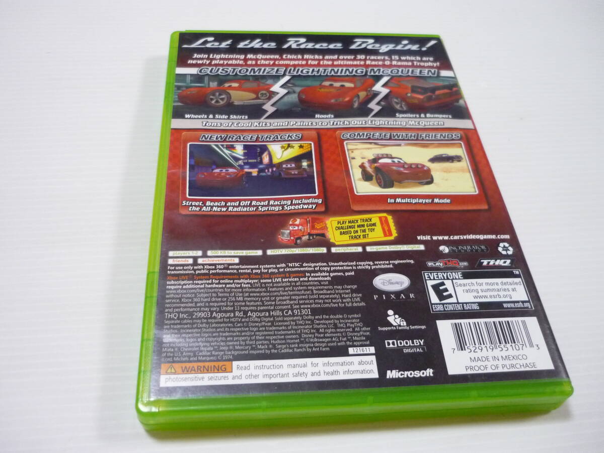 [管00]【送料無料】ゲームソフト XBOX360 北米版 Cars Race O Rama カーズ DISNEY PIXAR_画像2