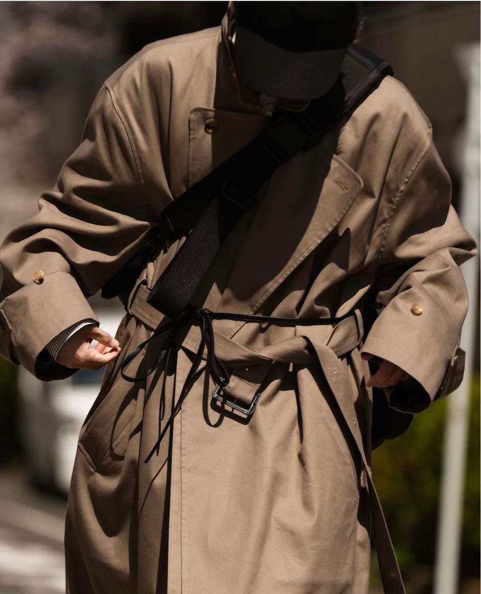 stein シュタイン oversized DOUBLE LAPELED TIELOCKEN COAT stein シュタイン oversized DOUBLE LAPELED TIELOCKEN COAT