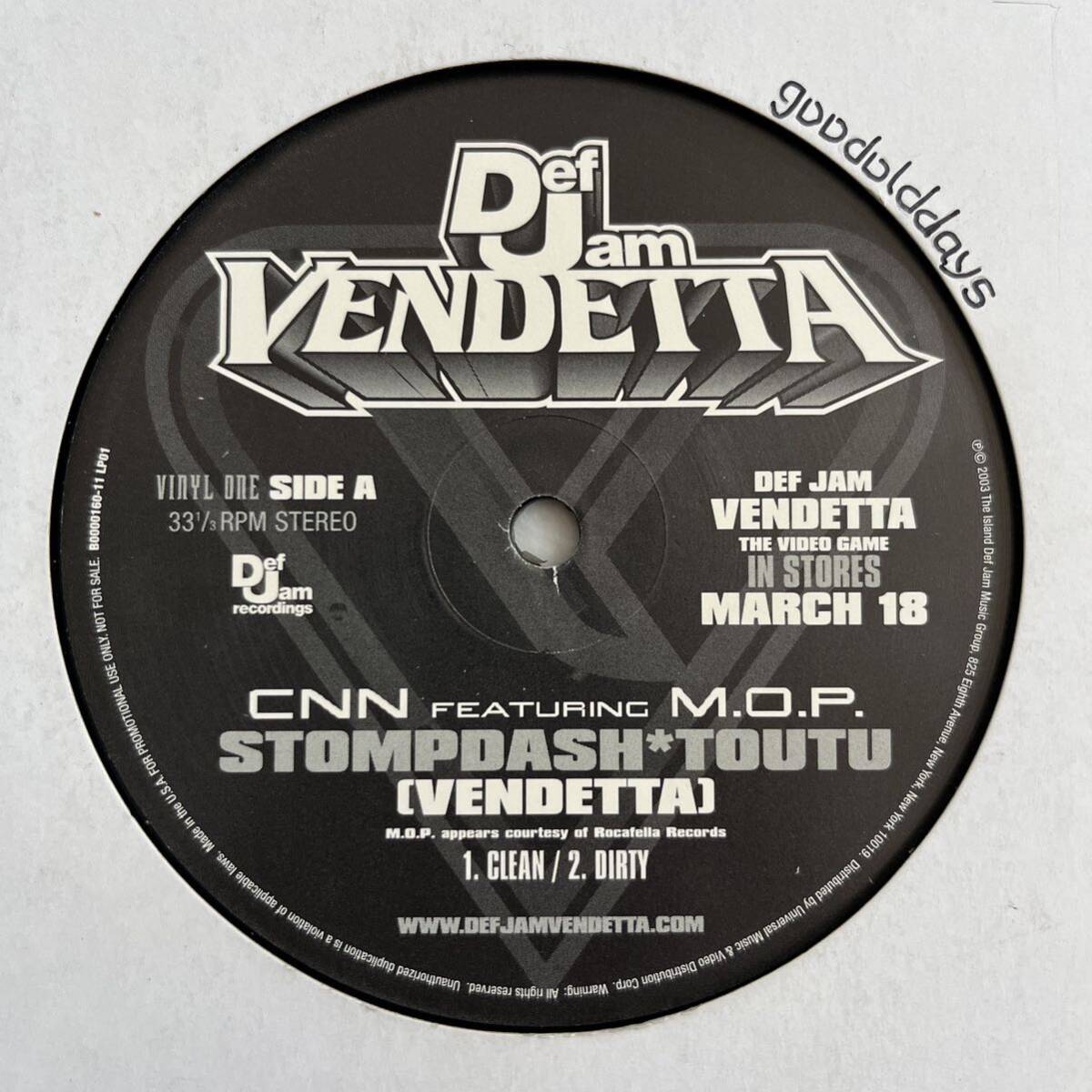 Capone-N-Noreaga / Method Man - Def Jam Vendetta (プロモオンリー) (Promo)_画像3