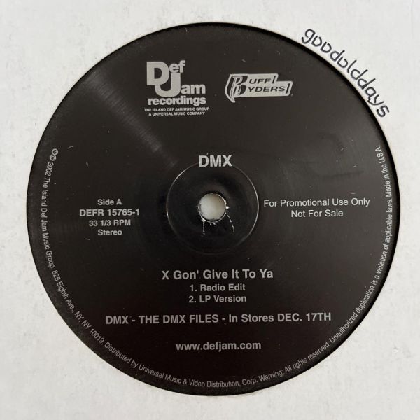DMX - X Gon' Give It To Ya (プロモ) (Promo)_画像2