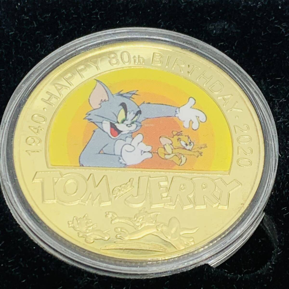 欧米記念メダル Tom and Jerryチャレンジコイン5枚セット 幸運コイン ケース付き 入手困難 美品 硬貨 古銭 コレクションコイン 貨幣 重さ約_画像4