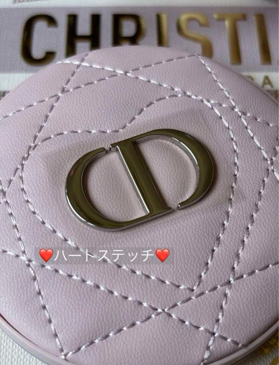 最新 DIOR ディオール コンパクトミラー ハートキルティング 最新 DIOR ディオール コンパクトミラー ハートキルティング