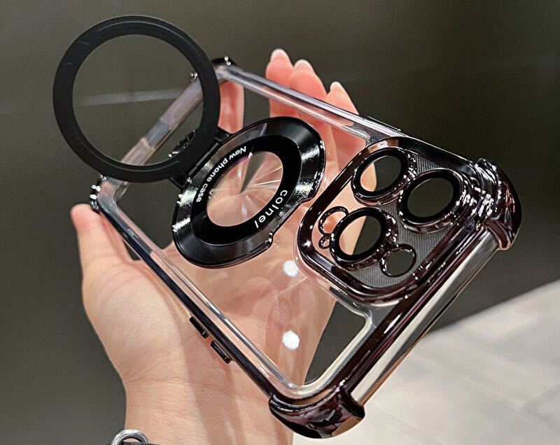 iPhone ケース 新品 スマホケース ブラック 韓国 純正 シリコン クリア15pro 送料無料 カバー レンズ保護 透明 耐衝撃 安い レディース