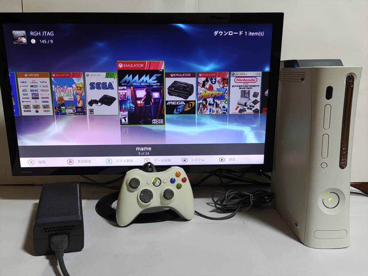 送料無料の商品 Xbox360 [N926 (Jasper) 日本語化 動作OK 付属品付 HDD 1TB RGH Xbox360本体
