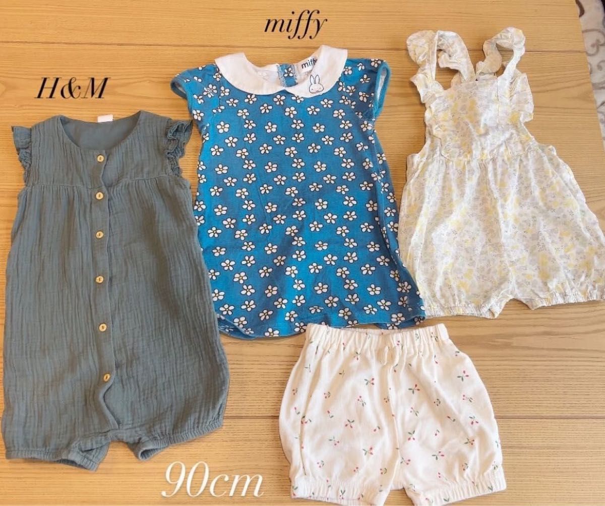 値下げ【美品】夏服まとめ売り90cm4点　H&M miffy    5月１５日で消しちゃいます！すみません。