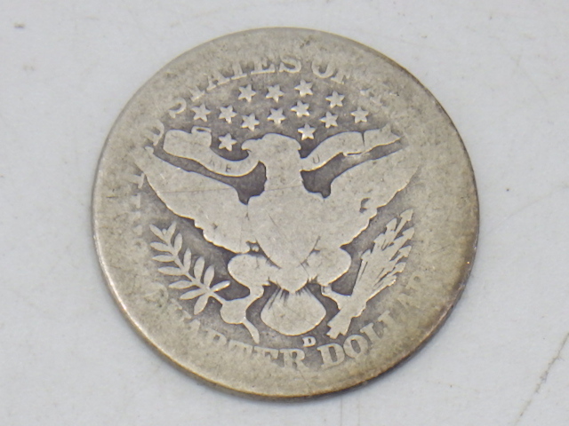 h4E031Z- 1915年 アメリカ クウォーターダラー 25セント D刻印 25セント銀貨 計3枚_画像3