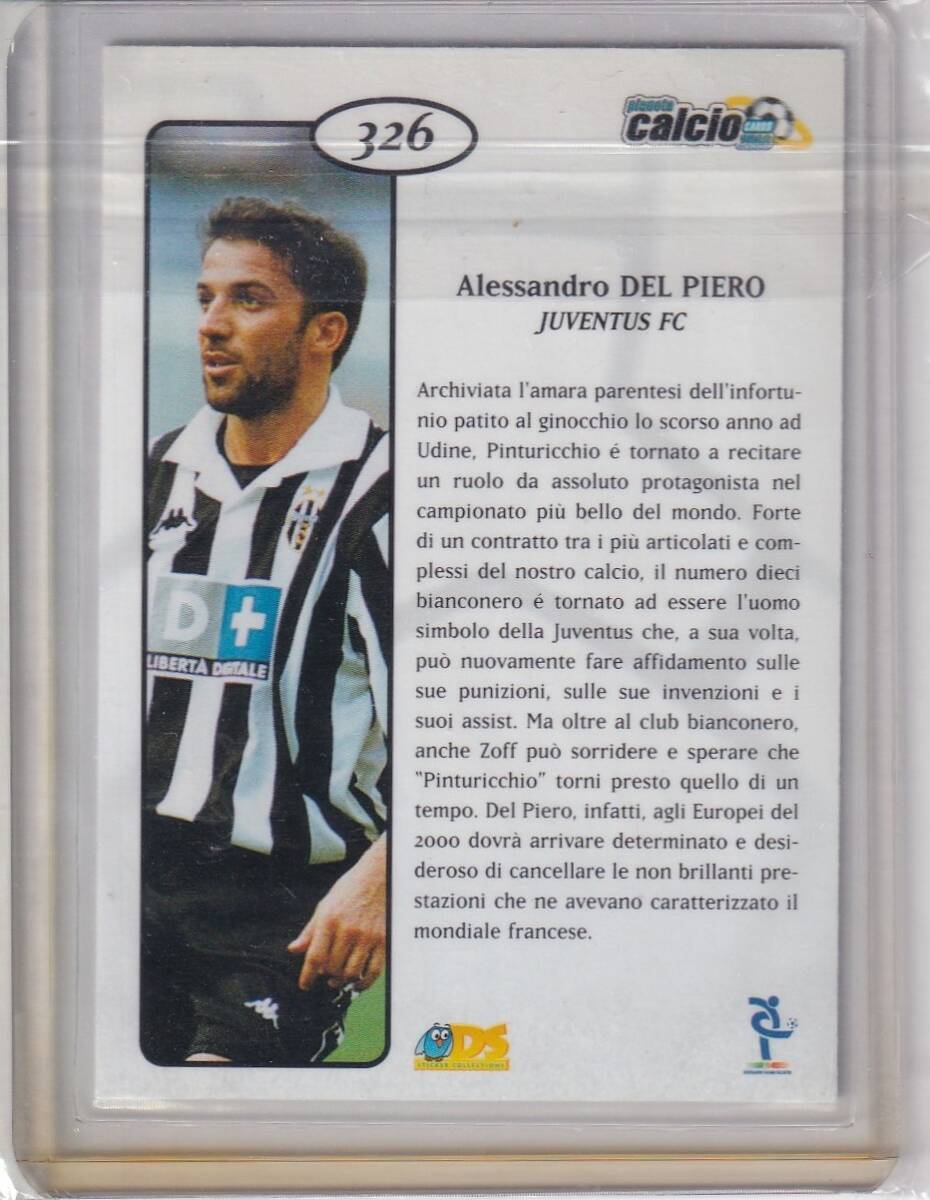 デルピエロ☆DS/CALCIO CARDS 2000☆326 ALESSANDORO-DEL-PIERO JUVENTUS_画像2