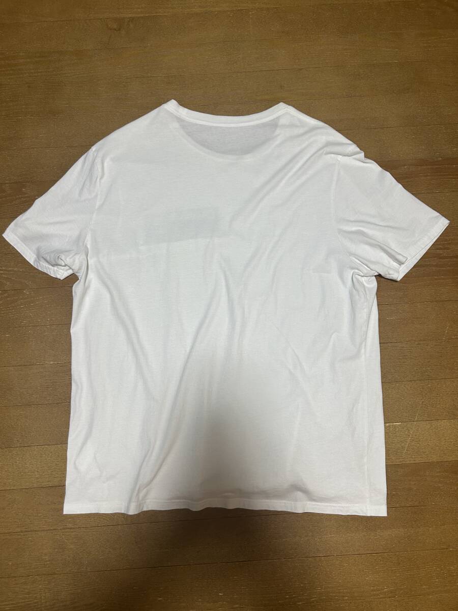 カルバンクライン　半袖Tシャツ　フロントロゴ　白系　メンズXL　中古品_画像2