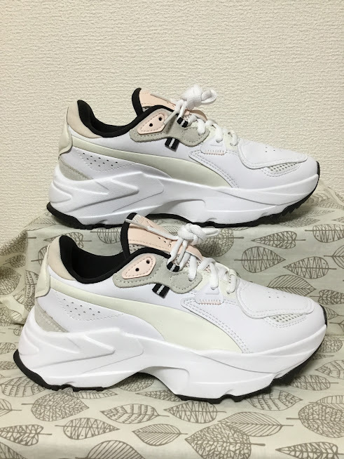 ◆美品 送料込◆23.0 プーマ PUMA 厚底 スニーカー 白 07◆0503の画像5