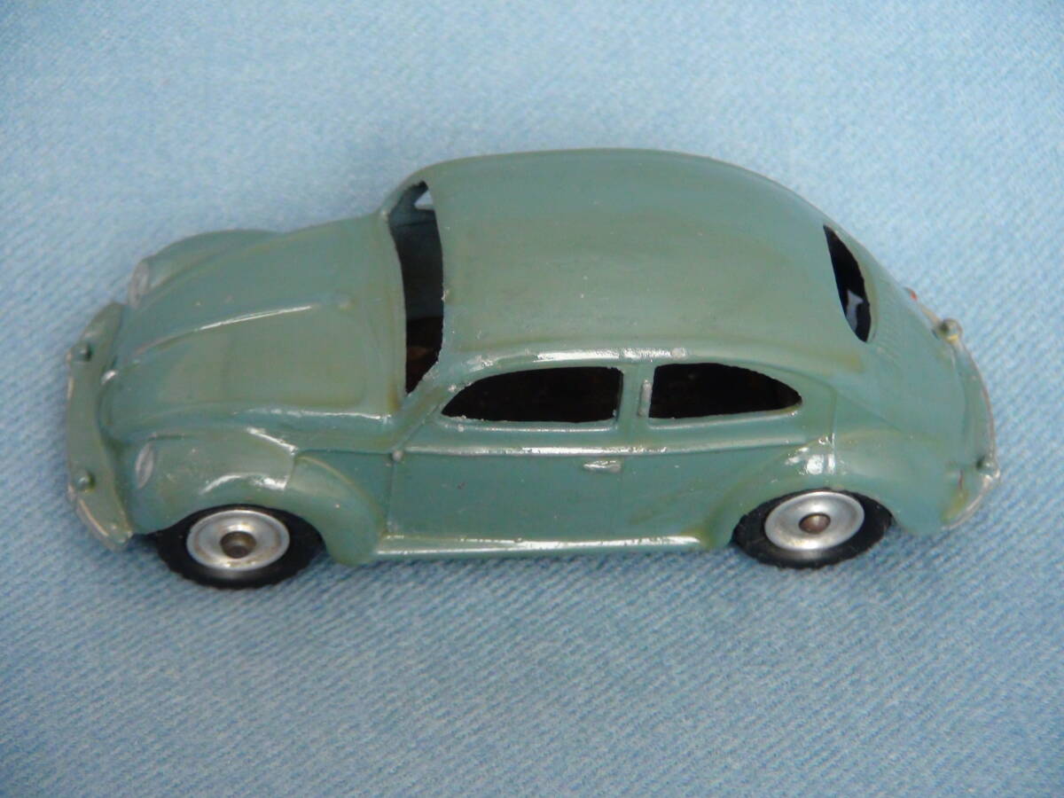 [ rare ] old England * Dinky 1/43 rank 1955 year type VW old model Beetle 1200* normal type / oval window blue grey 