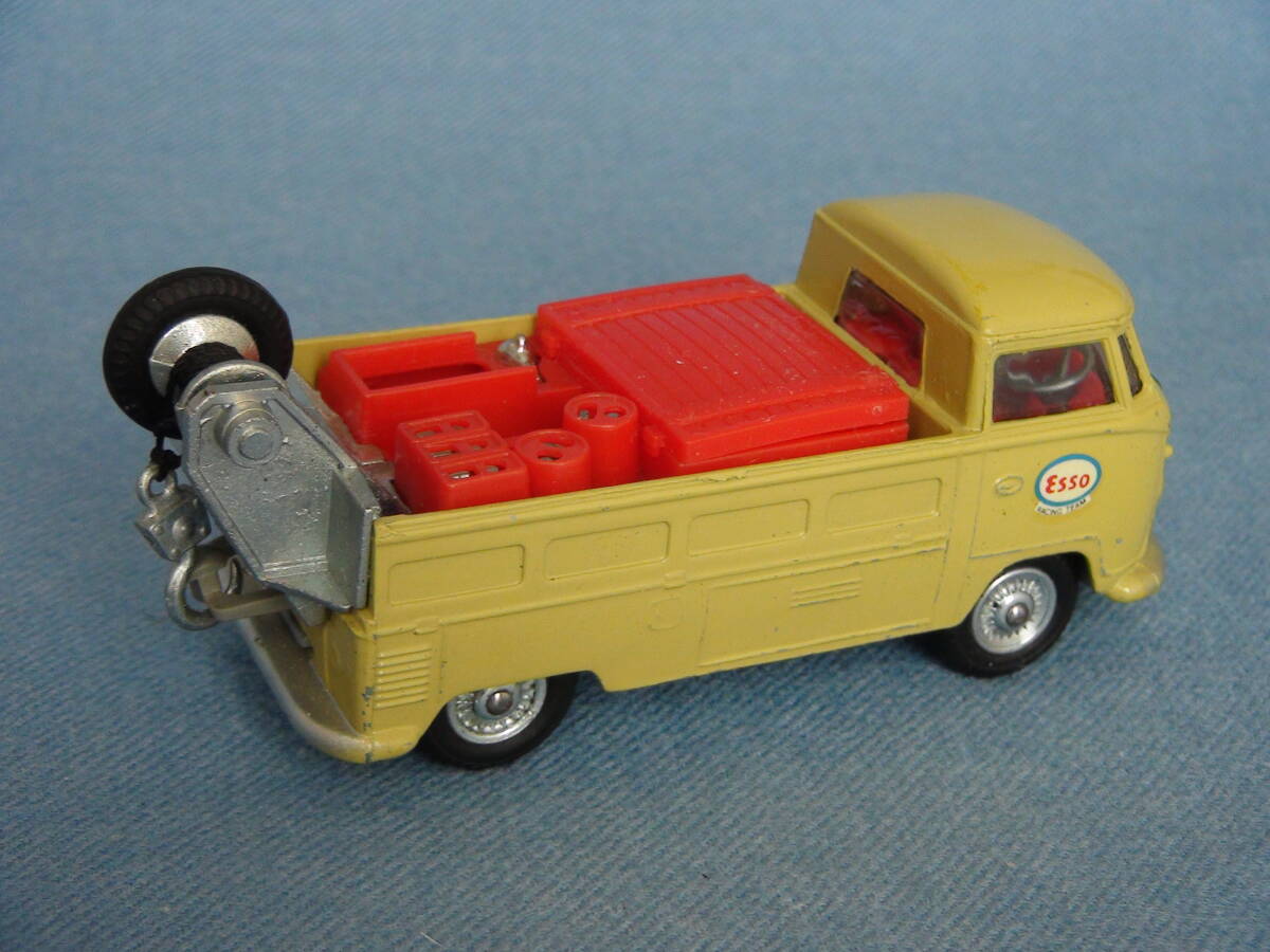 【希少】1960年代古いイギリス・コーギー1/43位VWタイプ2/T1レッカー車/トーイングカー鶯色・美品_画像2
