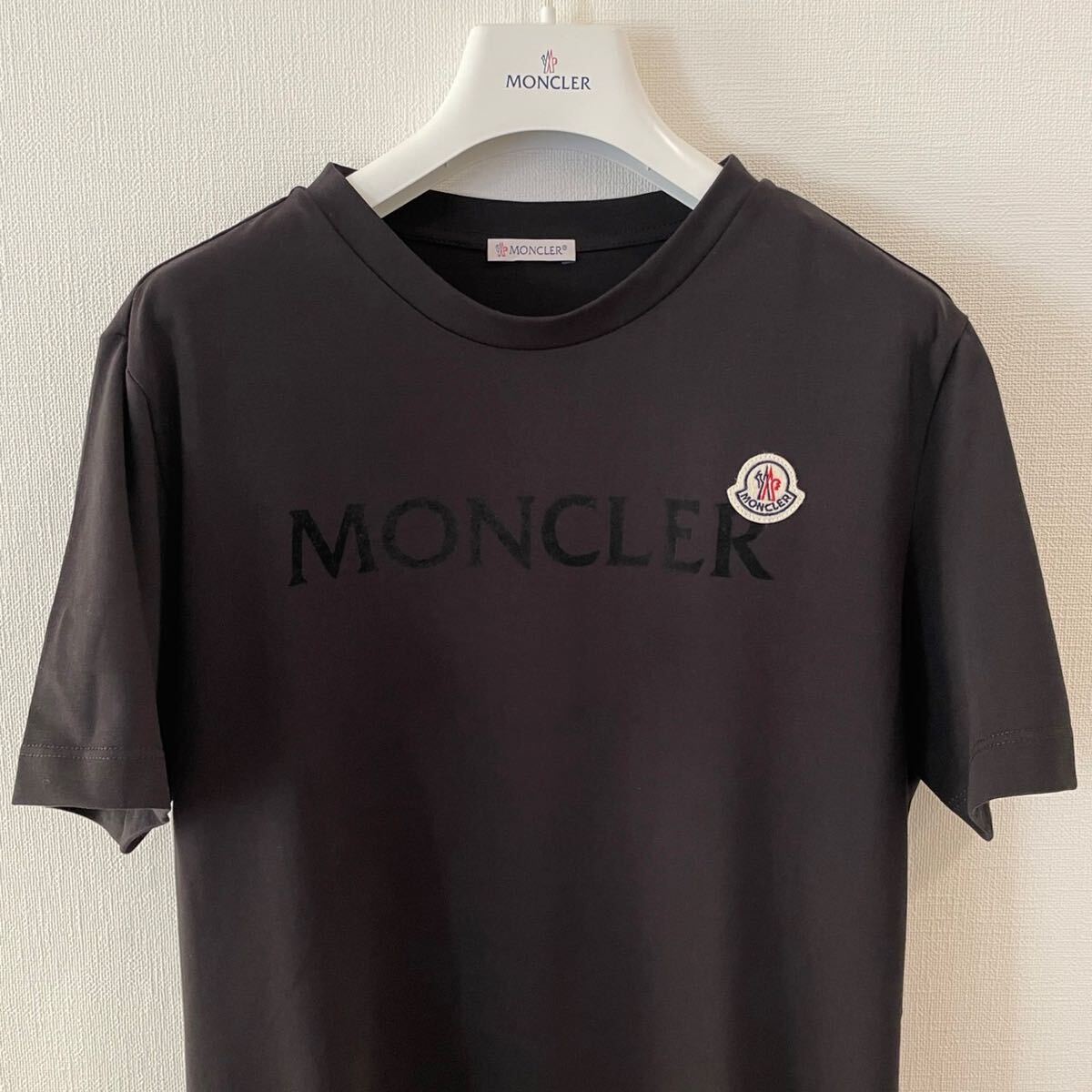 サイズXXL Moncler ロゴ+ワッペン BLACKの画像5