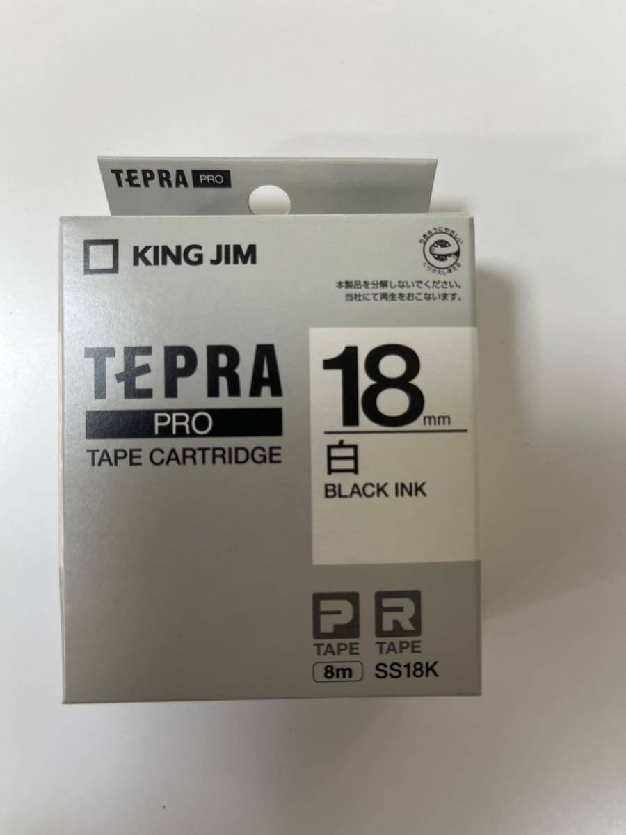 テプラ PROテープカートリッジ SS18K 18mm（白ラベル・黒文字）②_画像1